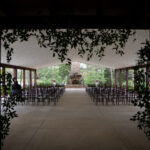 Outdoor covered venue ready for guests
